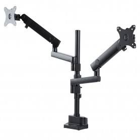 StarTech.com ARMDUALPIVOT supporto da tavolo per Tv a schermo piatto 81,3 cm (32") Morsa Nero (ARMDUALPIVOT)