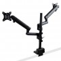 StarTech.com ARMDUALPIVOT supporto da tavolo per Tv a schermo piatto 81,3 cm (32") Morsa Nero (ARMDUALPIVOT)