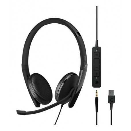 EPOS | SENNHEISER ADAPT 165T USB II Cuffia Padiglione auricolare Connettore 3.5 mm USB tipo A Nero (1000902)