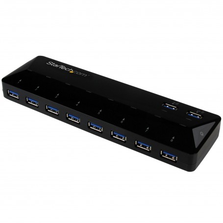 StarTech.com Hub USB 3.0 a 10 Porte di Ricarica e Sincronizzazione - 2 Porte x 1,5 Amp (ST103008U2C)