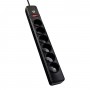 V7 Stabilizzatore di tensione a 6 prese Schuko casa/ufficio, cavo di 1,8 m, 1050 joule, nero (SA0612B-8E5)