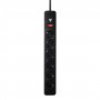 V7 Stabilizzatore di tensione a 6 prese Schuko casa/ufficio, cavo di 1,8 m, 1050 joule, nero (SA0612B-8E5)