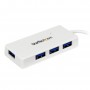 StarTech.com Hub portatile mini USB 3.0 SuperSpeed a 4 porte - Perno e concentratore per Ultrabook USB 3.0 con ca (ST4300MINU3W)
