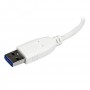 StarTech.com Hub portatile mini USB 3.0 SuperSpeed a 4 porte - Perno e concentratore per Ultrabook USB 3.0 con ca (ST4300MINU3W)