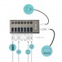i-tec U3CHARGEHUB7 Caricabatterie per dispositivi mobili Grigio Interno (U3CHARGEHUB7)