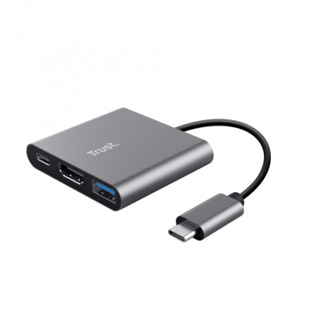 Trust Dalyx USB 3.2 Gen 1 (3.1 Gen 1) Type-C 5 Mbit/s Alluminio, Nero (23772)