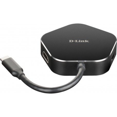 D-Link DUB-M420 replicatore di porte e docking station per notebook Cablato Thunderbolt 3 Nero, Argento (DUB-M420)
