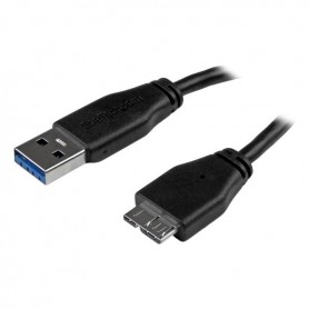 StarTech.com Cavo USB 3.0 Tipo A a Micro B slim - Connettore USB3.0 A a Micro B slim SuperSpeed M/M - 15cm (USB3AUB15CMS)