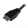 StarTech.com Cavo USB 3.0 Tipo A a Micro B slim - Connettore USB3.0 A a Micro B slim SuperSpeed M/M - 15cm (USB3AUB15CMS)