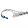 StarTech.com Adattatore piastra slot USB A femmina 4 porte (USBPLATE4)