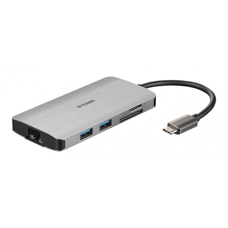 D-Link DUB-M810 replicatore di porte e docking station per notebook Cablato Thunderbolt 3 Argento (DUB-M810)