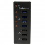 StarTech.com Hub USB 3.0 alimentato a 4 porte con 3 porte di ricarica USB dedicate (2 x 1A e 1 x 2A) - Box esterno  (ST4300U3C3)