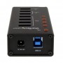 StarTech.com Hub USB 3.0 alimentato a 4 porte con 3 porte di ricarica USB dedicate (2 x 1A e 1 x 2A) - Box esterno  (ST4300U3C3)