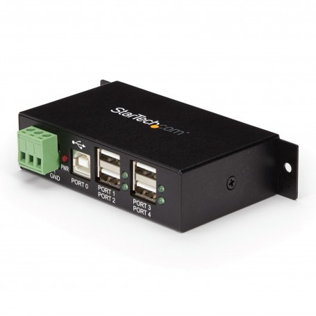 StarTech.com HUB USB 2.0 Industriale in metallo a 4 porte con protezione da sovracorrenti - montabile (ST4200USBM)