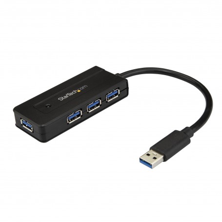 StarTech.com Hub USB 3.0 a 4 porte - Mini Hub USB con porta di ricarica - Include Adattatore di Alimentazione (ST4300MINI)