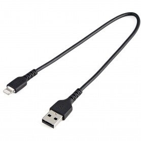 StarTech.com Cavo da USB-A a Lightning da 30cm nero - Robusto e resistente cavo di alimentazione/sincronizzazion (RUSBLTMM30CMB)