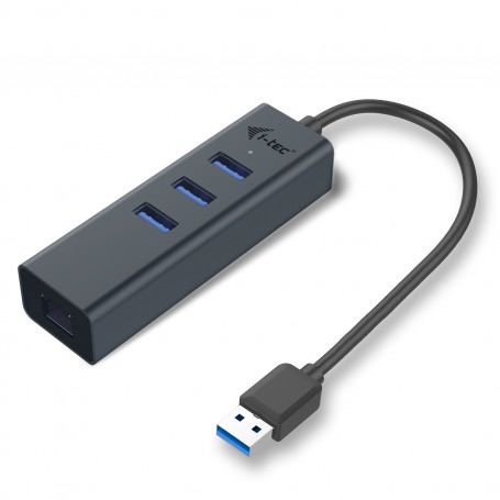 I-TEC HUB USB 3.0 3 PORTE + ADATTATORE GIGABIT ETHERNET (U3METALG3HUB)