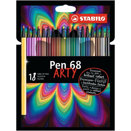 STABILO Pen68 ARTY marcatore Fine Multicolore 18 pz (6818-1-20)