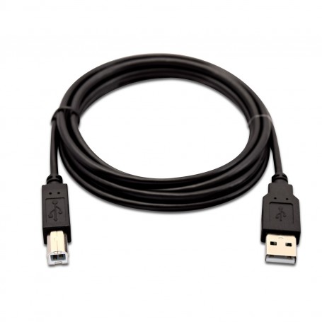 V7 Cavo USB nero da USB 2.0 A maschio a USB 2.0 B maschio 2m 6.6ft (V7USB2AB-02M-1E)