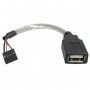 StarTech.com Cavo USB 2.0 15 cm - USB A femmina a collettore scheda madre USB 4 pin F/F (USBMBADAPT)