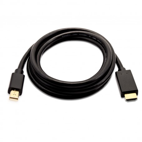 V7 Mini DisplayPort maschio a HDMI maschio, 2 metri 6,6 piedi, unidirezionale da DisplayPort nero, video F (V7MDP2HD-02M-BLK-1E)