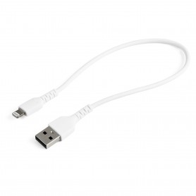 StarTech.com Cavo da USB-A a Lightning da 30cm bianco - Robusto e resistente cavo di alimentazione/sincronizzazi (RUSBLTMM30CMW)