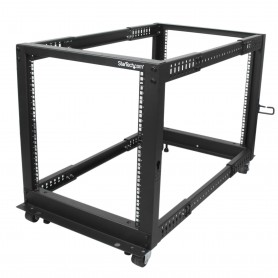 StarTech.com Armadio Server Rack con 4 staffe a Telaio Aperto 12U con profondità regolabile da 59-104cm - Rack p (4POSTRACK12U)
