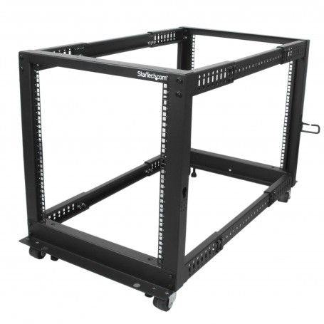 StarTech.com Armadio Server Rack con 4 staffe a Telaio Aperto 12U con profondità regolabile da 59-104cm - Rack p (4POSTRACK12U)