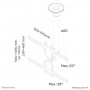 Neomounts by Newstar Supporto da soffitto per schermi LCD/LED/Plasma (FPMA-C400SILVER)