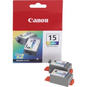 Canon BCI-15 Color ink cartridge cartuccia d'inchiostro 2 pz Originale Ciano, Magenta, Giallo (8191A002)