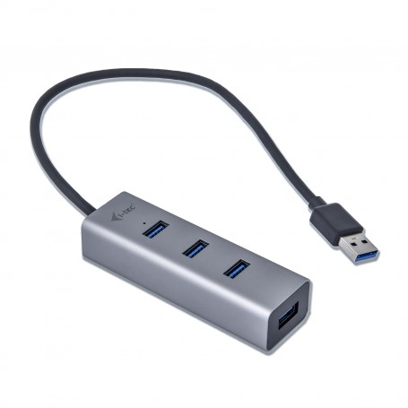 i-tec Metal U3HUBMETAL403 hub di interfaccia USB 3.2 Gen 1 (3.1 Gen 1) Type-A 5000 Mbit/s Grigio (U3HUBMETAL403)