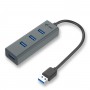 i-tec Metal U3HUBMETAL403 hub di interfaccia USB 3.2 Gen 1 (3.1 Gen 1) Type-A 5000 Mbit/s Grigio (U3HUBMETAL403)