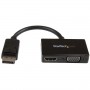 StarTech.com Adattatore DisplayPort a HDMI e VGA - Convertitore audio/video da viaggio DP 2 in 1 - 1920x1200 / 1080p (DP2HDVGA)