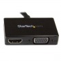 StarTech.com Adattatore DisplayPort a HDMI e VGA - Convertitore audio/video da viaggio DP 2 in 1 - 1920x1200 / 1080p (DP2HDVGA)