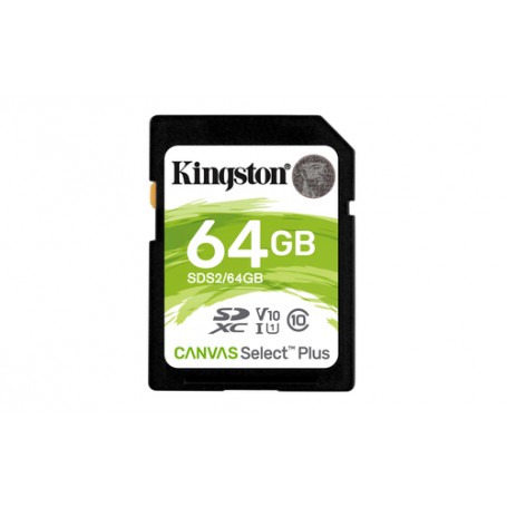 Kingston Technology Canvas Select Plus 64 GB SDXC UHS-I Classe 10 (SDS2/64GB)