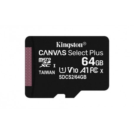 Kingston Technology Canvas Select Plus 64 GB MicroSDXC UHS-I Classe 10 (SDCS2/64GBSP)