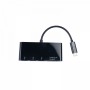 V7 Adaptador USB negro con conector USB-C macho a 3 hembras: USB 3.0 A Micro SD SD/MMC (V7UC3U-HUB-BLK-1E)