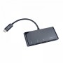 V7 Adaptador USB negro con conector USB-C macho a 3 hembras: USB 3.0 A Micro SD SD/MMC (V7UC3U-HUB-BLK-1E)