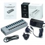 i-tec U3CHARGEHUB10 Caricabatterie per dispositivi mobili Grigio Interno (U3CHARGEHUB10)