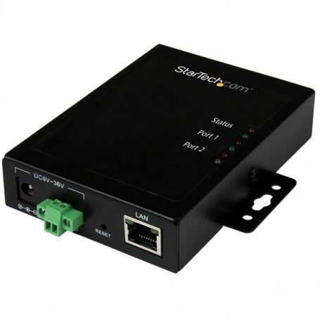 StarTech.com Server per dispositivi Seriali a Ethernet IP a 2 porte - RS232 - Montabile e in Metallo (NETRS2322P)