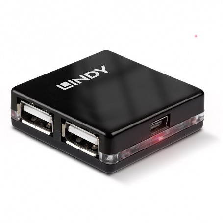 Lindy 42742 hub di interfaccia 480 Mbit/s Nero (42742)