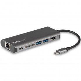 StarTech.com Adattatore Multiporta USB-C - Lettore Schede SD - Power Delivery - 4K HDMI - GbE - 2x USB 3.0 - NUOVA (DKT30CSDHPD)