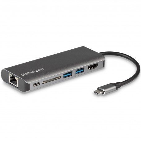 StarTech.com Adattatore Multiporta USB-C - Lettore Schede SD - Power Delivery - 4K HDMI - GbE - 2x USB 3.0 - NUOVA (DKT30CSDHPD)