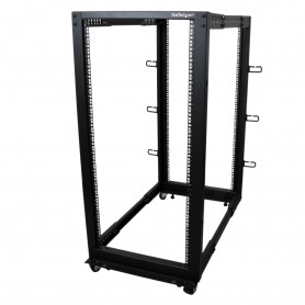 StarTech.com Armadio Server Rack con 4 staffe a Telaio Aperto 25U con profondità regolabile da 59-104cm - Rack p (4POSTRACK25U)