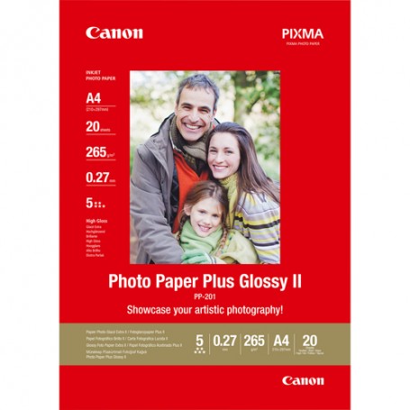 Canon PP-201 carta fotografica A4 Bianco Lucida (2311B019)