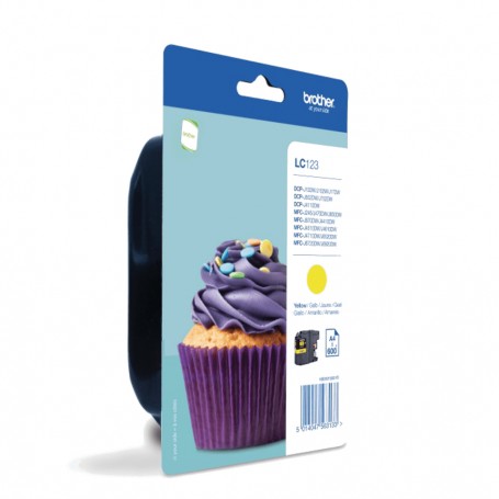 Brother LC-123YBP cartuccia d'inchiostro 1 pz Originale Giallo (LC123YBP)