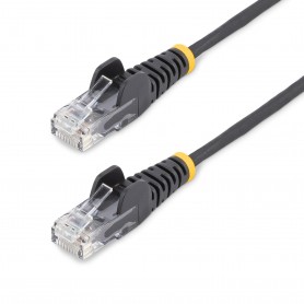 StarTech.com Cavo di Rete Ethernet Snagless CAT6 da 50cm - Cavo Patch antigroviglio slim RJ45 - Nero (N6PAT50CMBKS)