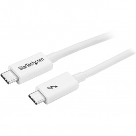 StarTech.com Cavo Thunderbolt 3 - 20Gbps - 1m - Bianco - Compatabile con Thunderbolt, USB e DisplayPort (TBLT3MM1MW)