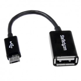 StarTech.com Cavo Adattatore micro USB a USB femmina OTG da viaggio 12cm M/F - Nero (UUSBOTG)