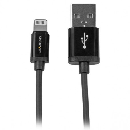 StarTech.com Cavo connettore lightning a 8 pin Apple nero a USB da 1m per iPhone / iPod / iPad (USBLT1MB)